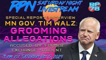 Grooming Allegations Against Tim Walz By Former Student on Sat Night Livestream