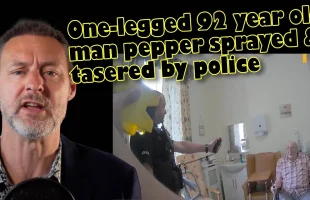ONE-LEGGED 92 YEAR OLD MAN PEPPER SPRAYED ♿ BEATEN AND TASERED BY UK POLICE