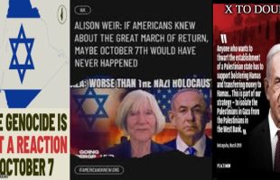 ALISON WEIR AND AFSHIN RATTANSI CURBSTOMP 🥾 PBS FOR THE CENSORSHIP ON THE GREAT MARCH OF RETURN DOC