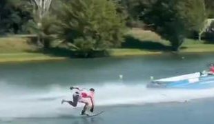 BRO CAIN'T WATERSKI 🏄❌ BUT HE NAILED THAT PIER❗