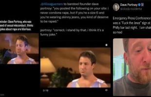 REMEMBER THAT TIME DAVE PORTNOY TOLD A RAPE JOKE WEARING A DRESS⁉️ THAT WAS SO FUN…OH, WAIT 😬