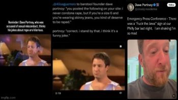 REMEMBER THAT TIME DAVE PORTNOY TOLD A RAPE JOKE WEARING A DRESS⁉️ THAT WAS SO FUN…OH, WAIT 😬