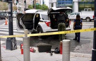 SECRET SERVICE VEHICLE GETS BEEPERED 📟🔥 OUTSIDE OF WHITE HOUSE PRIOR TO NETANYAHU MEETING