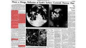 THE MOON IS A MIRAGE AND REFLECTION OF EARTH'S SURFACE 📰 BRIDGEPORT SUNDAY POST, MAY 3, 1964