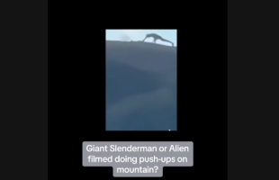 SLENDERMAN GIANT 👀 CAUGHT DOING PUSHUPS ON MOUNTAIN