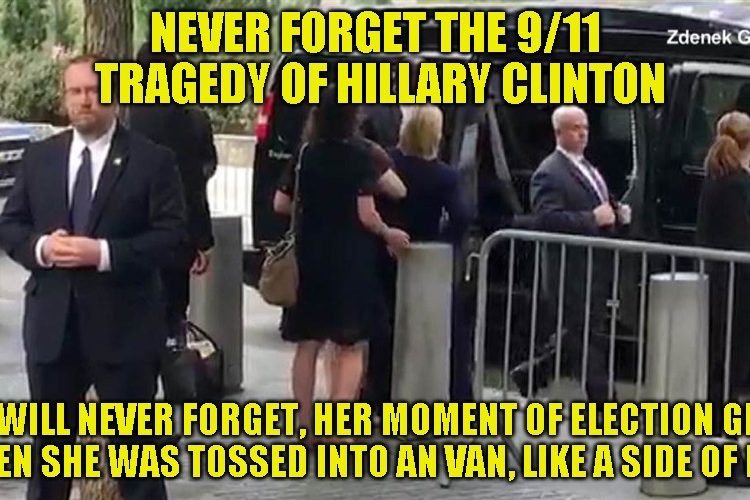 THE PANTSUITWARPIG 🐗 HILLARY DIANE RODHAM CLINTON SLIP SLIPPING AWAY