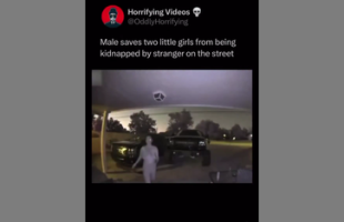 MALE SAVES TWO LITTLE GIRLS FROM BEING 🔞 KIDNAPPED BY STRANGER ON THE STREET