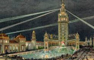 A PANORAMA OF THE ELECTRIC ⚡ TOWER FROM THE 1901 WORLD'S FAIR IN BUFFALO