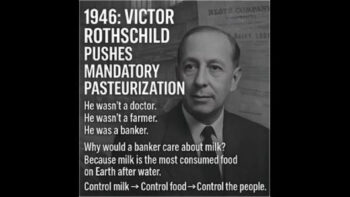 EVERYBODY USED TO DRINK RAW MILK 🥛 STRAIGHT FROM COWS 🐮 UNTIL VICTOR ROTHSCHILD IN 1946