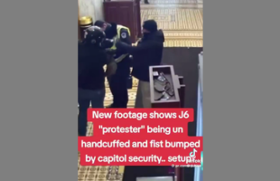 THE FEDSURRECTION EXPOSED 🤔 J6 PROTESTOR RELEASED BY CAPITOL POLICE WITH A FISTBUMP