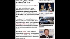 WERE COPIES MADE OF THE WEINER LAPTOP AND THIS IS WHY 9+ COPS ENDED UP DEAD❓