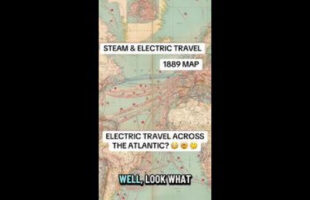1889 STEAM AND ELECTRIC TRAVEL 🗺 DOES THE MAP SHOW UNDERSEA CABLES❓