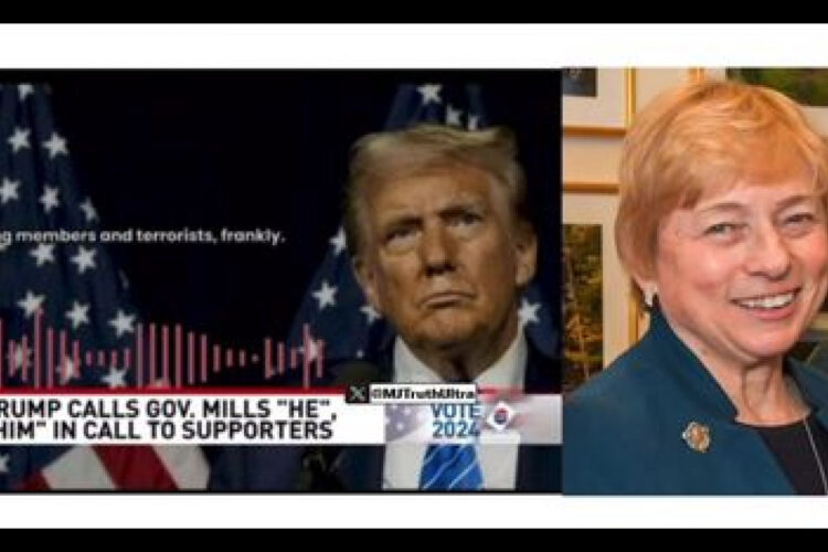 PRESIDENT DONALD JOHN TRUMP CALLED ⚧ MAINE GOVERNOR JANET MILLS A MAN SEVERAL TIMES❗