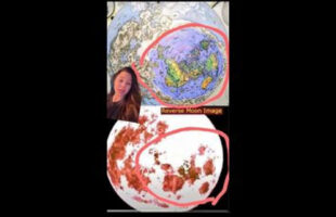 YOU CAN SEE A MAP OF THE KNOWN WORLD IN THE MOON 🌕 AND THERE SEEMS TO BE 53 PERCENT MORE LAND❗