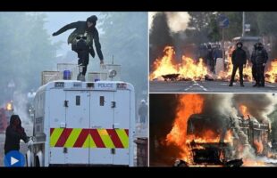 CHAOS IN BELFASTː OUTRAGE, HOMES AND VEHICLES BURN DOWN AFTER MAN STABBED BY ASYLUM SEEKER