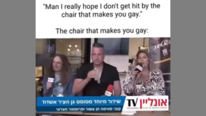 MAN I REALLY HOPE I DON'T GET HIT BY THE CHAIR THAT MAKES YOU GAY 🪑 THE CHAIR THAT MAKES YOU GAY