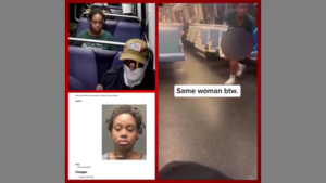 BERNITA BOWLDING, THE BRAVE BLACK WOMAN RIDING THE TRAIN WITH PATRIOT FRONT SHOWING HER ASS❗