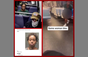 BERNITA BOWLDING, THE BRAVE BLACK WOMAN RIDING THE TRAIN WITH PATRIOT FRONT SHOWING HER ASS❗
