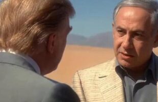HERE IS THE PRESIDENT DONALD JOHN TRUMP WE ALL NEEDED❗ [AI RECREATION OF THE DESERT SCENE IN CASINO]
