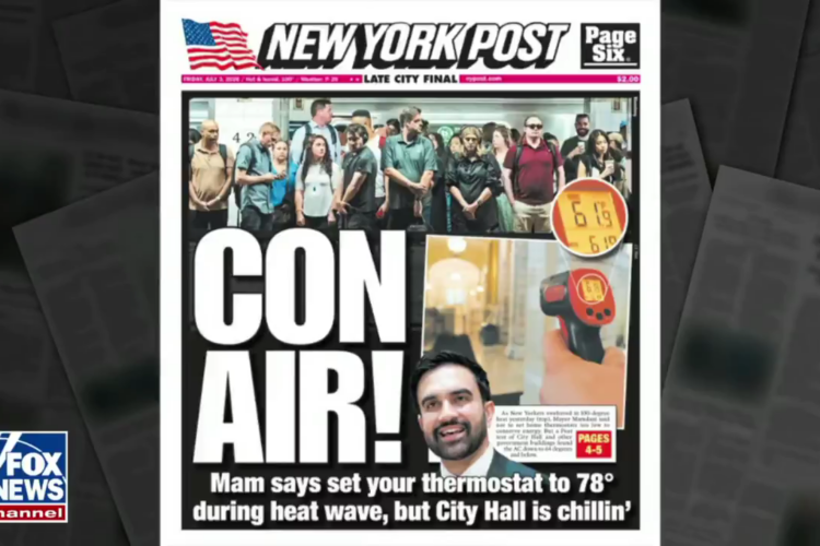 HYPOCRITE MUSLIM INVADER ZOHRAN MAMDANI TELLS YOU 78 DEGREES WHILE HE ENJOYS A COOL 54 AT CITY HALL❗