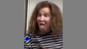 PSYCHOTIC ISRAELI WOMAN FREAKS OUT AT PEOPLE HOLDING A MEMORIAL FOR GAZA'S CHILDREN IN TIMES SQUARE❗